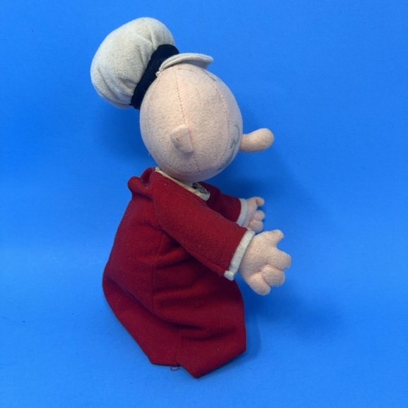Vintage Popeye Stuffins 1999 Plush Stuffed Toy Doll in Red Outfit & White Hat 8" - Picture 11 of 16